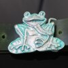 Gürtelschnalle Frosch, patina