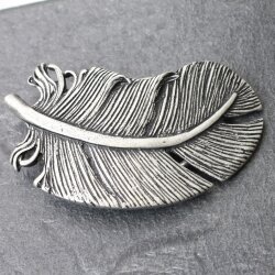 Dark Antique Silver Belt buckle Feather