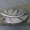 Dark Antique Silver Belt buckle Feather