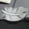 Dark Antique Silver Belt buckle Feather