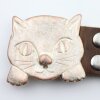 Antique Rose Kitten belt buckle, Cat belt buckle, Animal belt buckle