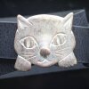 Antique Rose Kitten belt buckle, Cat belt buckle, Animal belt buckle