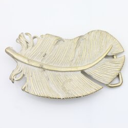 Gold Perlmutt Feather Belt buckle