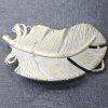 Gold Perlmutt Feather Belt buckle