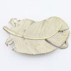 Gold Perlmutt Feather Belt buckle