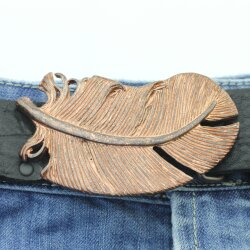 Copper Feather Belt buckle