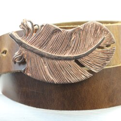 Copper Feather Belt buckle