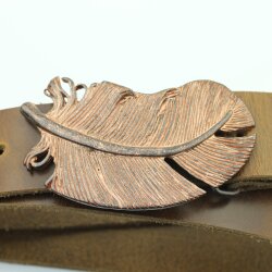 Copper Feather Belt buckle