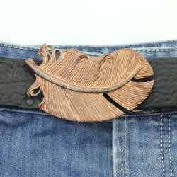 Copper Feather Belt buckle