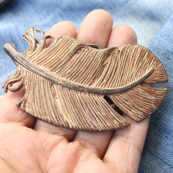 Copper Feather Belt buckle