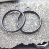 5 Matte Black Round Hollow Frame Glue Blank, Open Bezel Blank Frame, Resin Jewelry Findings