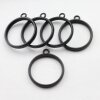 5 Matte Black Round Hollow Frame Glue Blank, Open Bezel Blank Frame, Resin Jewelry Findings