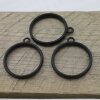 5 Matte Black Round Hollow Frame Glue Blank, Open Bezel Blank Frame, Resin Jewelry Findings