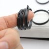 5 Matte Black Round Hollow Frame Glue Blank, Open Bezel Blank Frame, Resin Jewelry Findings