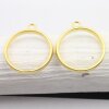 5 Matte Gold Round Hollow Frame Glue Blank, Open Bezel Blank Frame, Resin Jewelry Findings