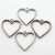 5 Mette Gold Heart Hollow Frame Glue Blank, Drop Open Bezel Blank Frame, Resin Jewelry Findings