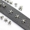 10 DarkAntique Silver Star Rivets for leather craft