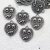 10 Dark Antique Silver Emoji Charms, emoji Pendant