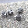 10 Sheep Bead, Sheep Charms, Dark Antique Silver