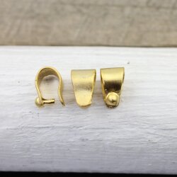 10 Matte Gold Brass Bails