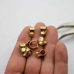 10 Matte Gold Brass Bails