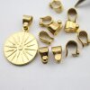 10 Matte Gold Brass Bails