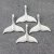 10 Grey Silver Whale Tail Pendants, Bracelet Clasp
