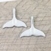 10 Grey Silver Whale Tail Pendants, Bracelet Clasp