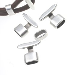 5 Sets Haken Verschluß  für Armband, Rhodium Imitation