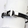 5 Sets Leather Bracelet hook clasp T-Bar Hook Clasp, Rhodium Imitation