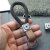 1 Endkappen für Schlüsselanhänger mit Kompass dunkel silber