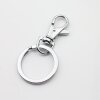 1 Swivel Lobster Clasps, Key Chain, Rhodium Imitation