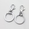 1 Swivel Lobster Clasps, Key Chain, Rhodium Imitation