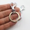 1 Swivel Lobster Clasps, Key Chain, Rhodium Imitation