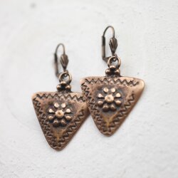 Antique Copper Ethnic Earrings