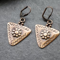 Antique Copper Ethnic Earrings