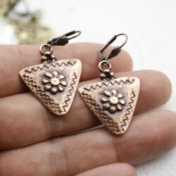 Antique Copper Ethnic Earrings
