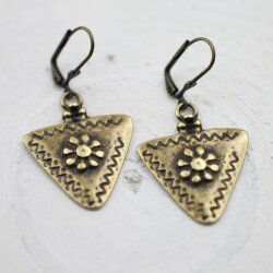 Antique Brass Ethnic Earrings