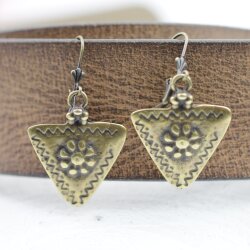 Antique Brass Ethnic Earrings