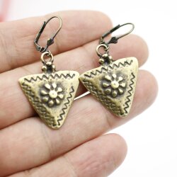 Antique Brass Ethnic Earrings