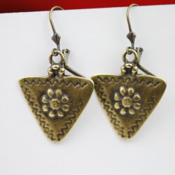 Antique Brass Ethnic Earrings