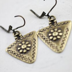 Antique Brass Ethnic Earrings