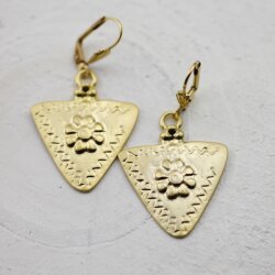 Matte Gold Ethnic Earrings