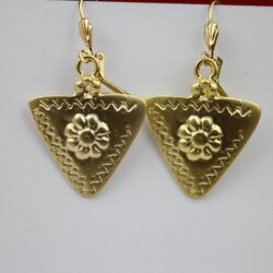 Matte Gold Ethnic Earrings