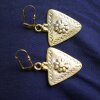 Matte Gold Ethnic Earrings