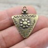 5 Antique Brass Ethnic Charms Pendant