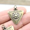 5 Antique Brass Ethnic Charms Pendant