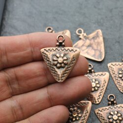 5 Antique Copper Ethnic Charms Pendant