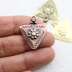 5 Antique Copper Ethnic Charms Pendant
