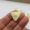 5 Matte Gold Ethnic Charms Pendant